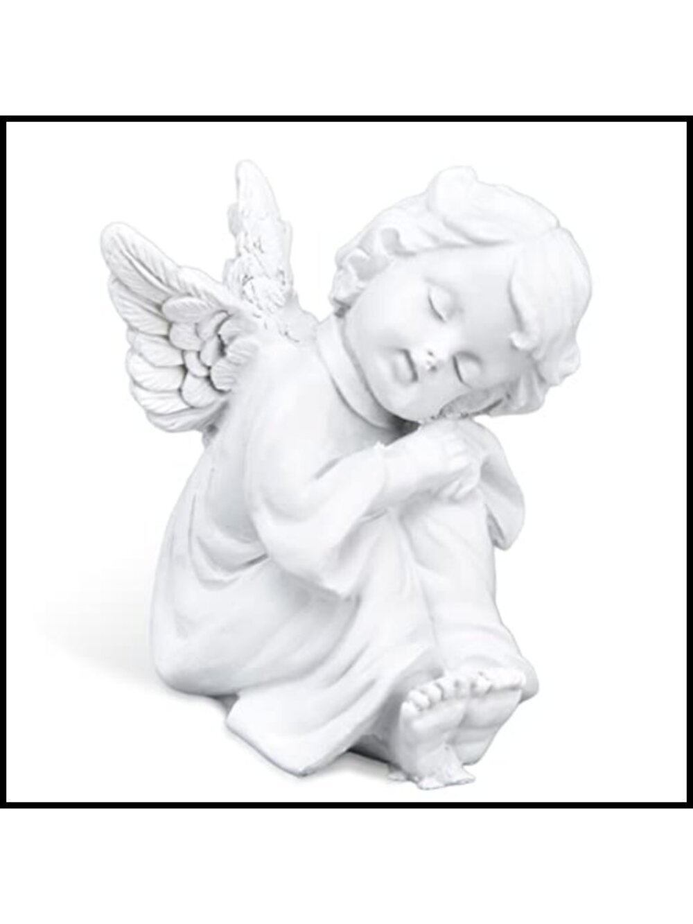 Angel Figurine Synthetic Resin Cherub Statue Home Decor Sculpture